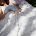 Blanket Bedsure Cooling Cotton Waffle Queen Size branco