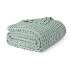 Blanket Bedsure Cooling Cotton Waffle Queen Size Verde Sálvia