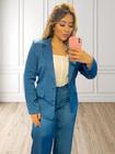 Blazer alafaitaria azul feminino