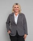 Blazer Alfaiataria Feminino Plus Size com botões Terninho Alongado