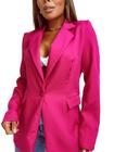 Blazer Alfaiataria Feminino Social Longo Acinturado Max Terno