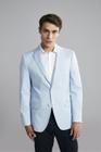 Blazer Alfaiataria Liso Slim Fit - Azul Claro