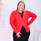 Blazer Basico Plus Size Feminino