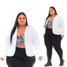 Blazer Blaser Plus Size Moda Tendência Elegante Feminino Clássico Charmosa Neopreme Extra