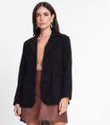 Blazer Feminino De Veludo Cotelê Misso Preto