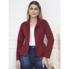 Blazer Feminino em Neoprene Casaco Com Babado Terninho