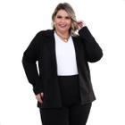 Blazer Feminino Moda Plus Size Social Casaquinho Manga Longa