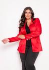 Blazer Feminino Plus Size Acetinado