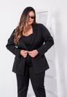 Blazer Feminino Plus Size Alfaiataria Com Forro G Gg G1 G2