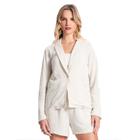 Blazer Feminino Rovitex Endless de Linho Strong Bege