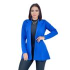 Blazer Feminino Várias Cores Vibrantes E Vivas Social E Casual Alongado Acinturado