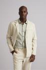 Blazer Linen Blend Slim Fit - Bege Areia