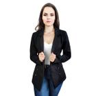 Blazer Max Feminino Sobretudo Casaco Longo Social Acinturado