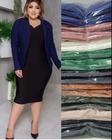 Blazer Maxi Bengaline Cores Diversas Plus Size Moda Elegante Inverno 2023 Extra Grande G1 G2 G3