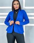 Blazer Neopreme Clássico Feminino Elegante Tendência Moda inverno Verão Charmosa