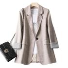 Blazer Xadrez Feminino Manga Comprida - Casual e para Escritório