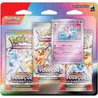 Blister triplo pokémon sylveon ev8.5 evoluções prismáticas copag 19 cartas