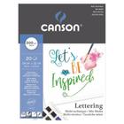 Bloco A4 Canson 200G Lettering Mix Media Branco 20 Folhas