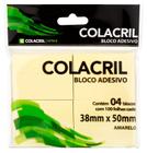 Bloco Adesivo 38mm x 50mm 100 Folhas com 4 - Colacril