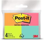 Bloco adesivo 3M post-it 38X50mm tropical com 4 blocos