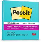 Bloco adesivo 3M post-it 76X76mm azul electric 90 folhas