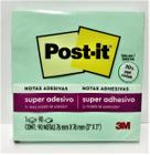 Bloco adesivo 3M post-it 76X76mm menta 90 folhas