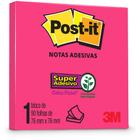 Bloco adesivo 3M post-it 76X76mm pink 90 folhas