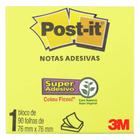 Bloco adesivo 76x76 90fls verde neon post it 654 hb004309900 - 3M