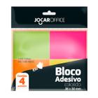 Bloco Adesivo Jocar 38x50mm Cores Sortidas com 4 Unidades