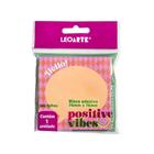 Bloco Adesivo Positive Vibes Losango 76mmx76mm 100f - LeoArte - Leo Arte