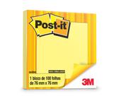 Bloco Adesivo Post-It 76mm x 76mm 654 Amarelo Com 100 Folhas - 3M