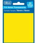 Bloco Adesivo Tilibra Tili Notes 76x76mm 50 Folhas Transparente Amarelo
