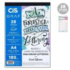 Bloco Cis Graf 28fls Lettering A4 Branco 180g