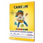 Bloco Colorido Criativo Canson 8 cores - A3 32 folhas 80g/m2