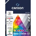 Bloco Criativo Cards A3 Canson 120g 8 Cores 32 Folhas