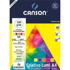 Bloco Criativo Lumi Cards 5 cores 25 fls A4 180gm² Canson