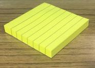 Bloco de Anotação Com Linhas Adesivo Sticky Note Colorido 76 mm x 76 mm - 100 folhas - Amarelo