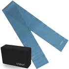 Bloco de Apoio para Yoga em Eva + Faixa Elastica Tensao Forte Azul Liveup Liveup Sports