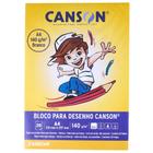 Bloco de Desenho Canson A4 Branco com 20 Folhas 210x297mm 140g