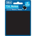 Bloco de folhas Adesivas Tilibra 76x76mm 50 Folhas Preto