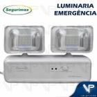 Bloco de iluminação de emêrgencia autônomo 2 fárois 4w 24 leds 6500k(branco frio)bivolt - Segurimax