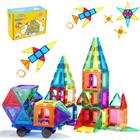 Bloco de Montar Magnético Infantil Brinquedo Educativo Kit Criativo Peças Grandes Encaixe Imã 65 ou 130 peças