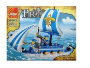 Jogo blocos de montar Navio Pirata Dragão 431 peças cinza +6 anos Brinquedo  Xalingo - 1183.2 - Brinquedos de Montar e Desmontar - Magazine Luiza