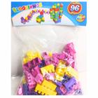 Bloco de Montar Pedagógico 96 Peças Brinquedo Montessoriano Blocos de Encaixe Infantil