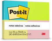 Bloco de Notas Adesivas - Post-it 3M - Neon Novas Cores 38 x 50mm 4 Blocos 100Fls