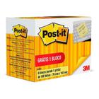 Bloco de Notas Adesivas Post-it Amarelo - 6 Blocos de 76 mm x 102 mm - 100 folhas 24661