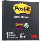 Bloco de Notas Super Adesivas Post-it Preto 76x76mm 60 Folhas