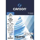 Bloco de Papel Canson Aquarela A3 300g 12 Folhas