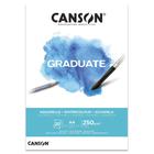 Bloco de Papel Watercolour Graduate Canson Branco 21 x 29,7 cm 250g 20 Folhas C400110374