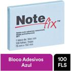 Bloco de recado autoadesivo notefix 100f.76mmx102mm azul 3m